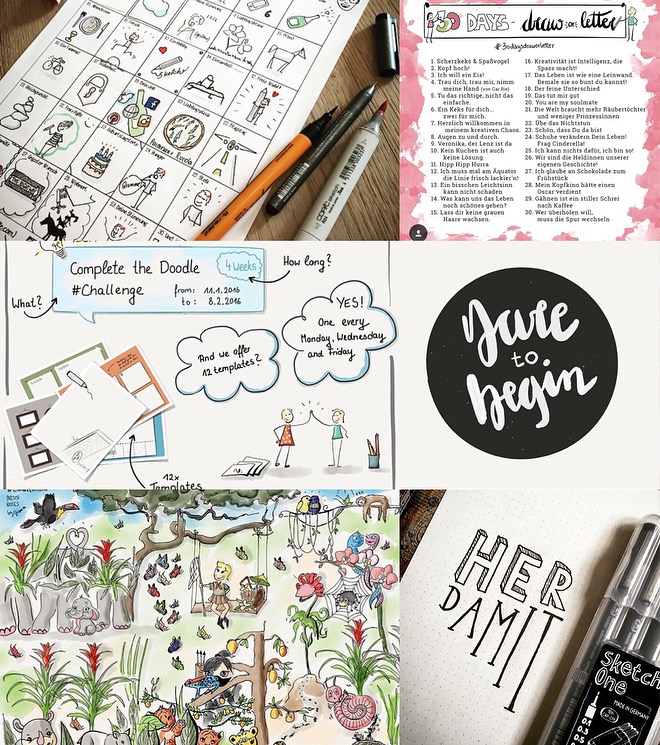 Sketchnotes- Doodle- und Lettering CHALLENGES – 5 Gründe, warum man mitmachen sollte