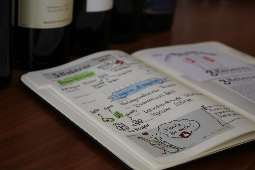 Moleskine Winejournal Sketchnotes by Diana