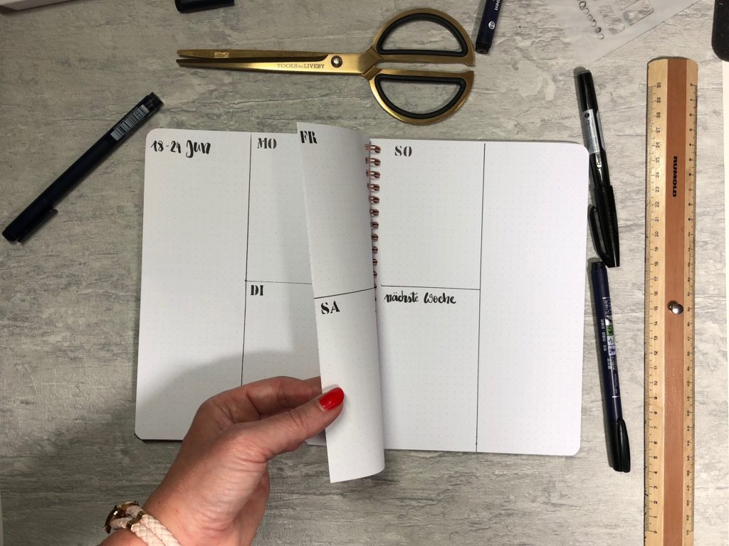 Bullet Journal Dutch Door Anleitung