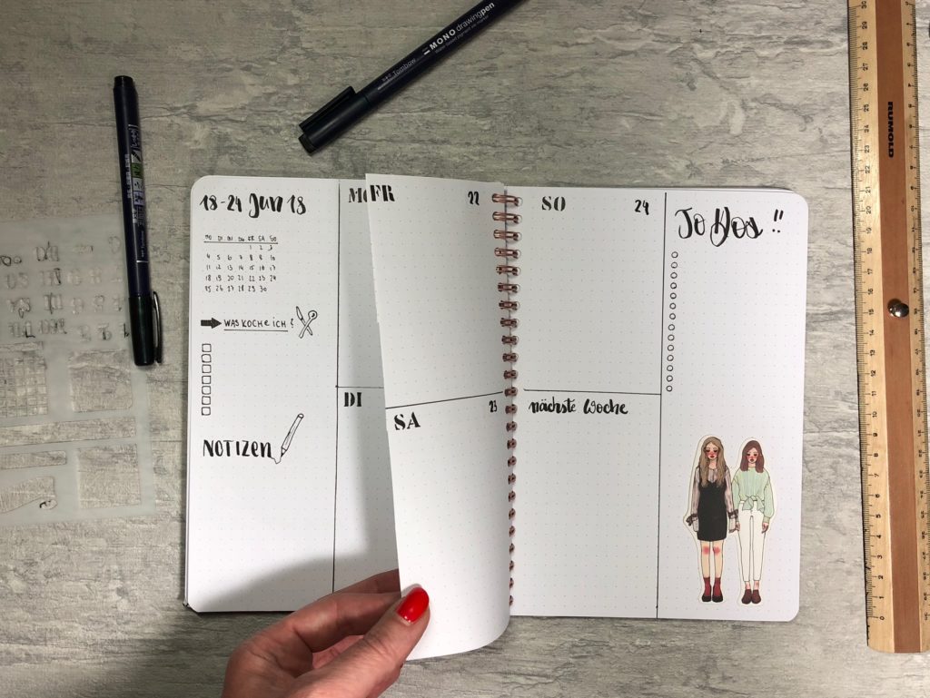 Bullet Journal Dutch Door im Spiralbuch von Purepaper