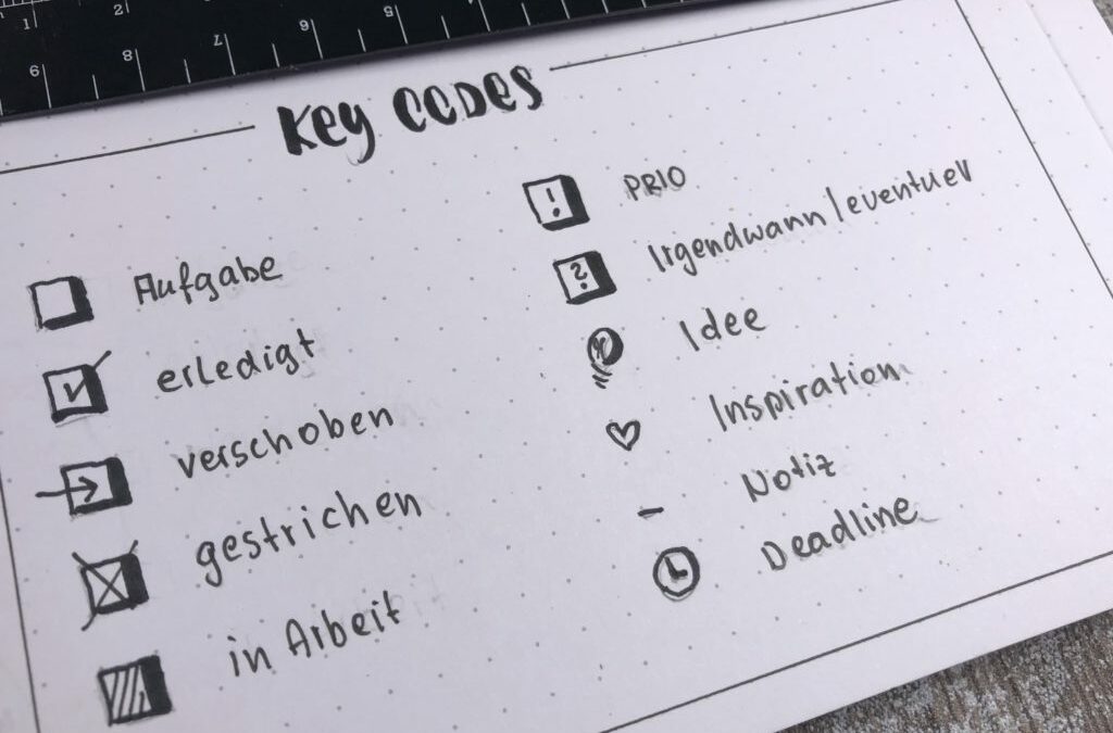 Bullet Journal Symbole: meine Key Codes als Fokus-Anker bei ADHS