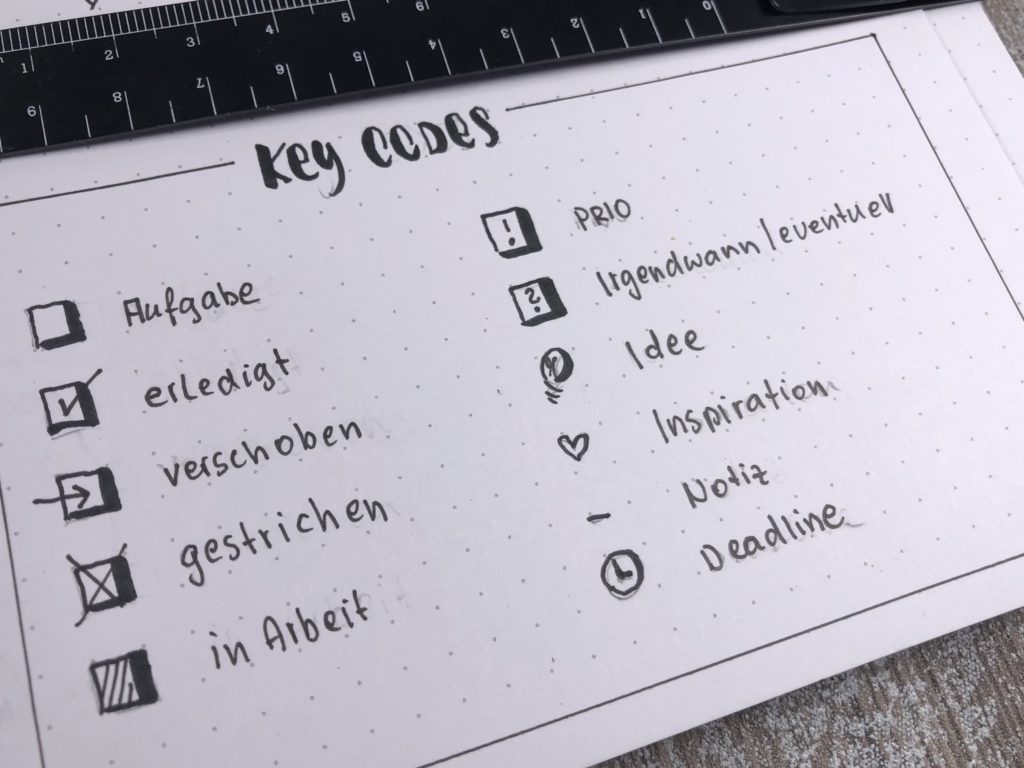 Bullet Journal Keycodes