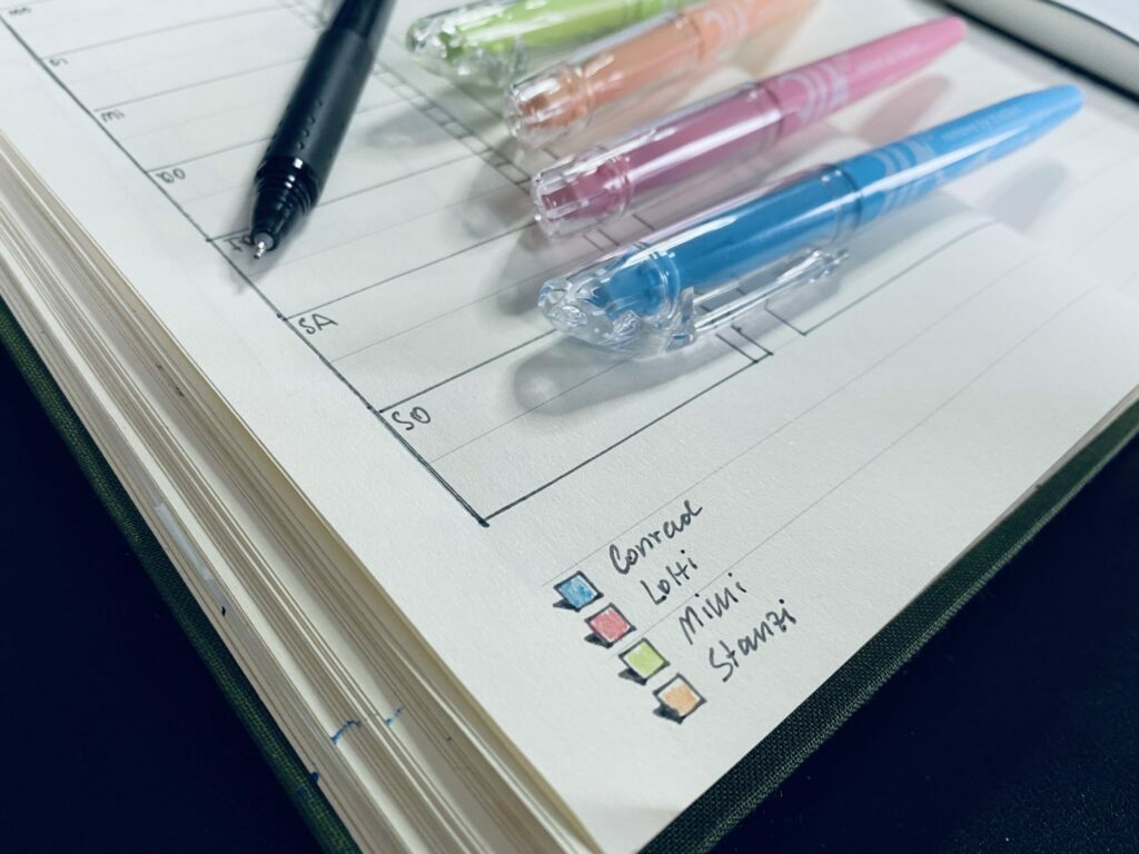 Color Code im Bulletjournal