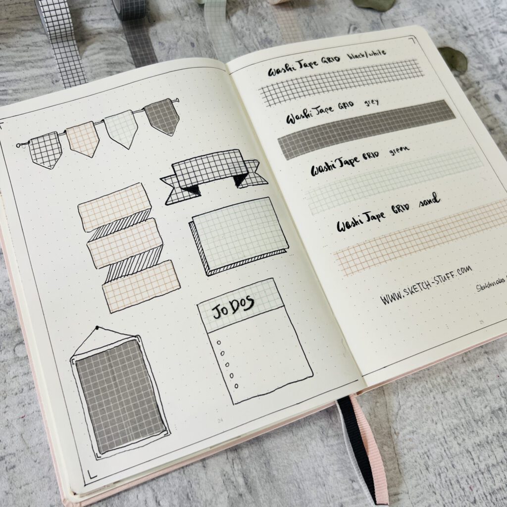 Washi Tape Ideen für dein Bullet Journal Deko