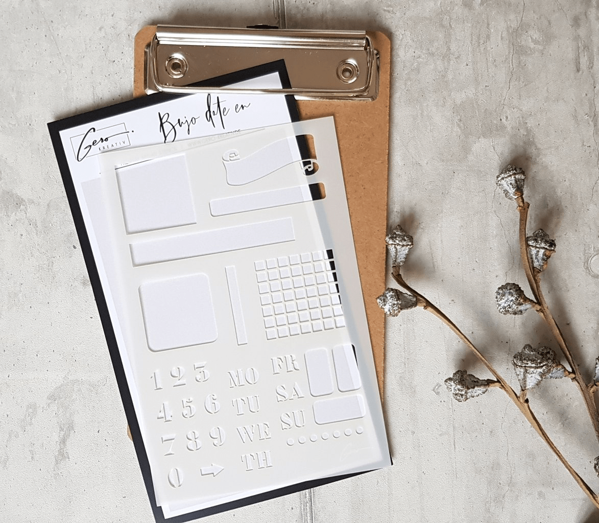 A6 Bulletjournal Schablone für die Wochenübersicht und Habit Tracker A6 Schablone für Bulletjournal und Habit Tracker