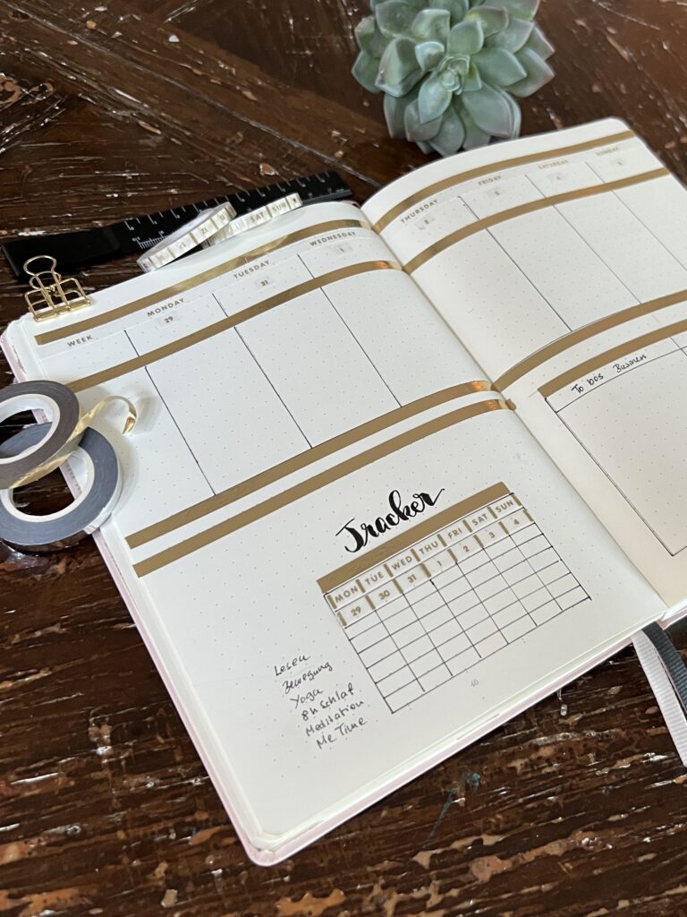 Habit Tracker Wochenübersicht Bulletjournal