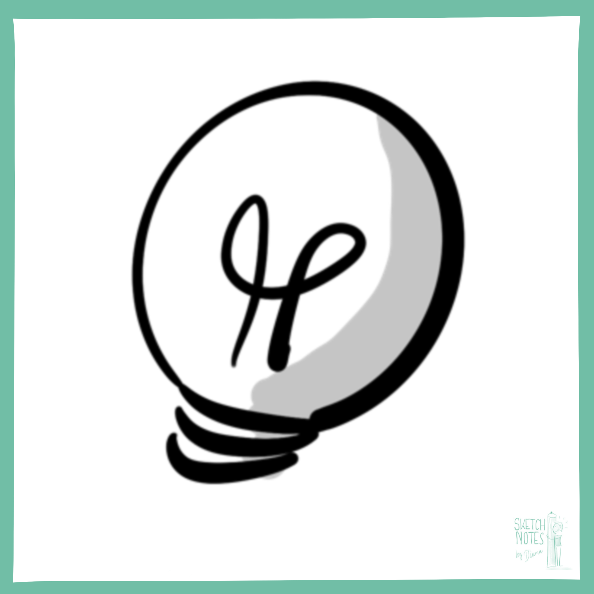 Die 12 besten Sketchnotes Symbole für Coaches: Glühbirne, Idee