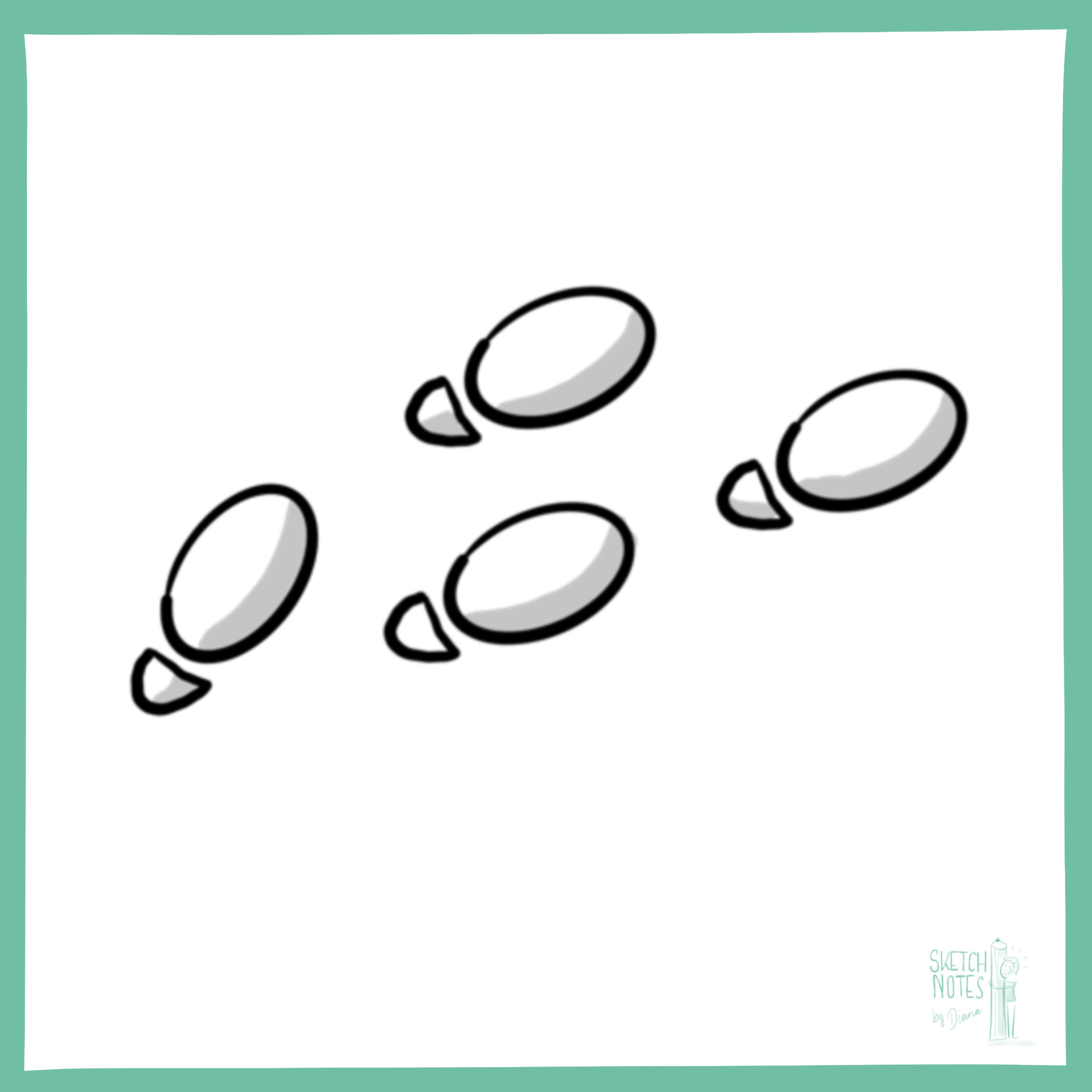 Die 12 besten Sketchnotes Symbole für Coaches Fußspuren