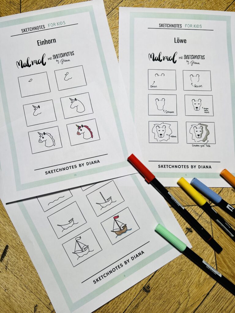 Sketchnotes Malvorlagen für Kinder