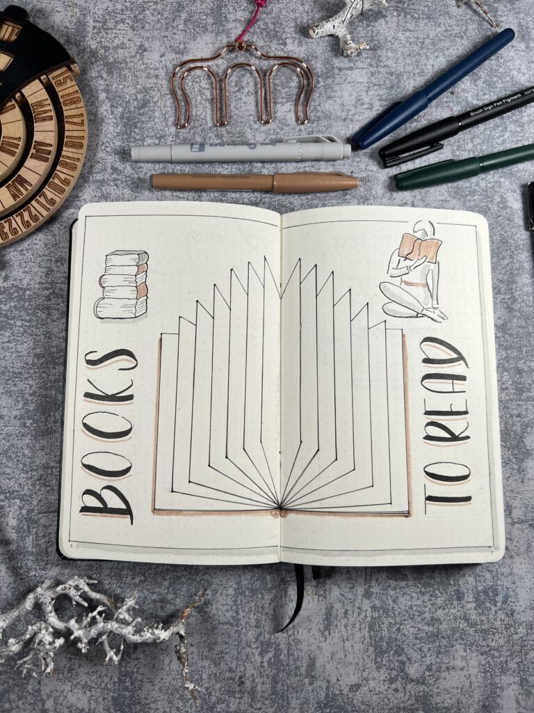 Büchertracker Buchdrucker im Bulletjournal
