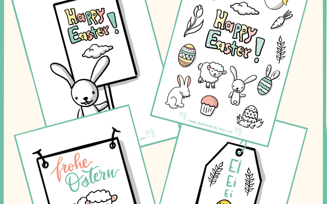 Sketchnotes Vorlagen für Ostern – Schritt für Schritt