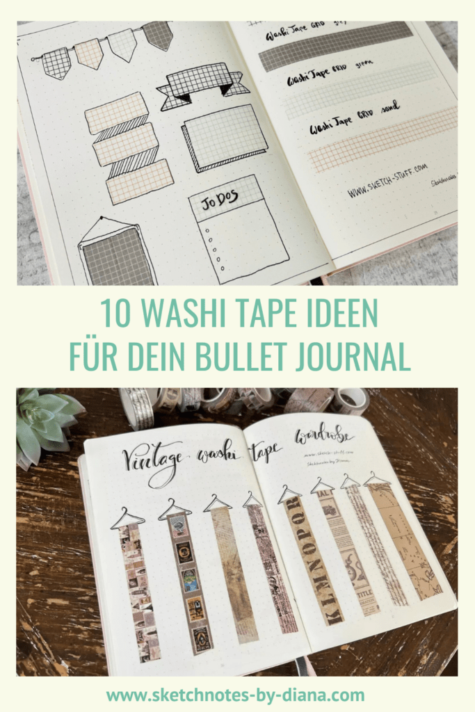 Washi Tape Ideen für dein Bullet Journal