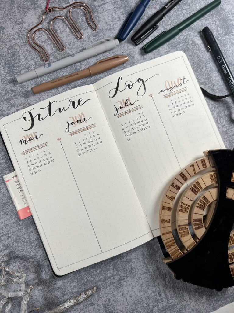 Bullet Journal 2023 Future Log 4 Monate