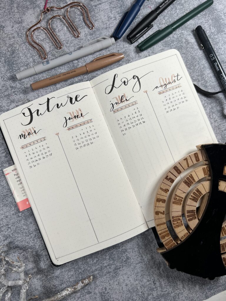 Bullet Journal 2023 Future Log 4 Monate 