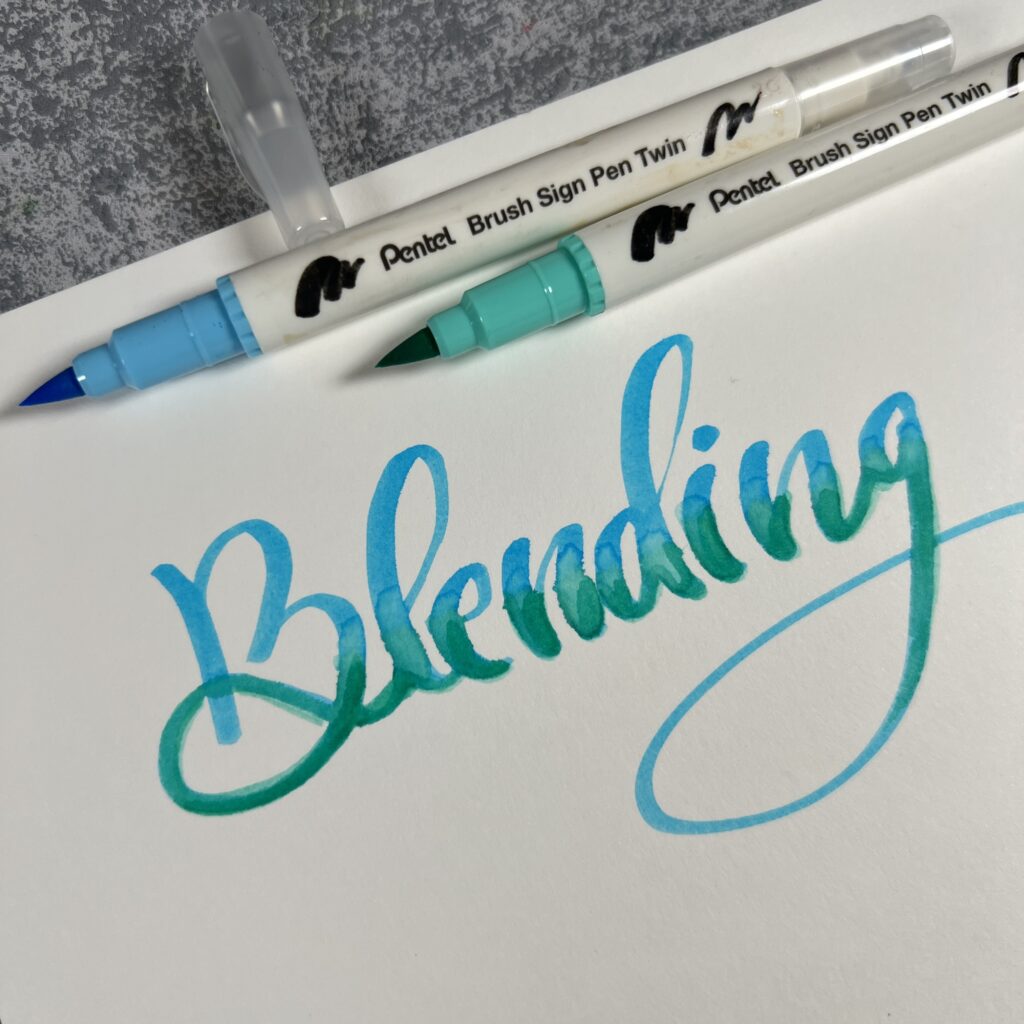 Pentel Touch Sign Pen TWIN - Blending