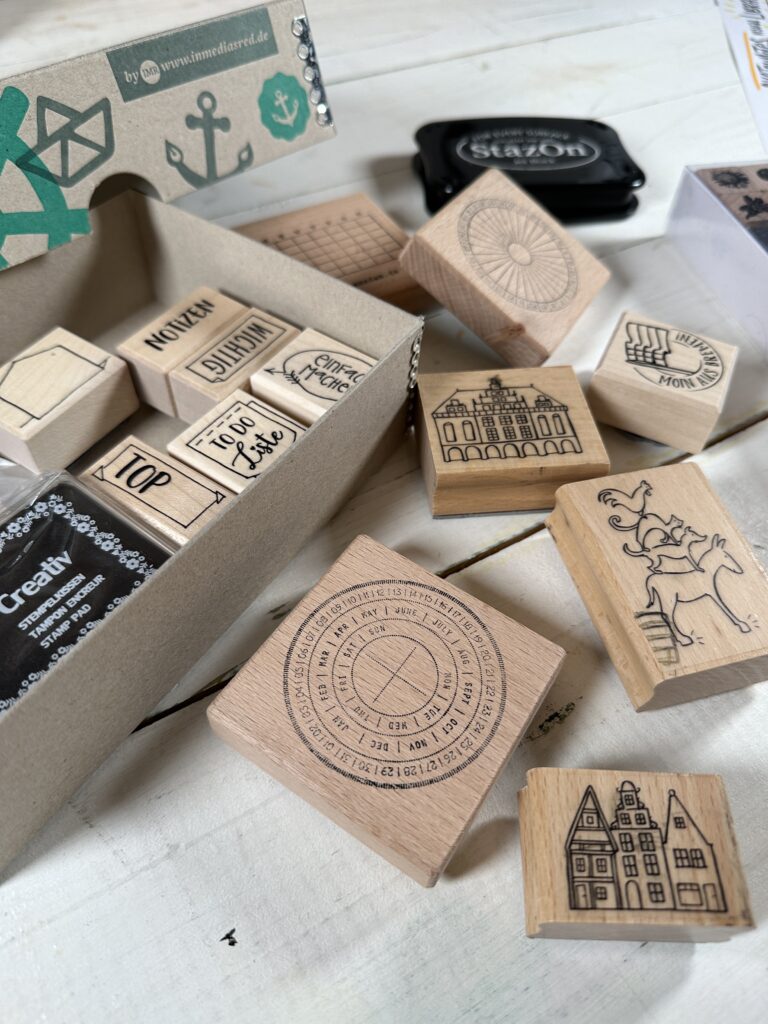 Stemplino Midistempel – Motiv Erdbeere, 18 Mm Durchmesser | Aus FSC-Holz, Für Bullet Journal & Basteln