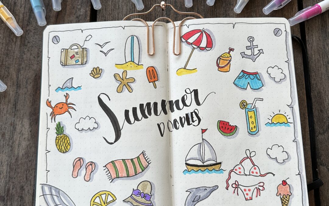 Sketchnotes Sommer Symbole zum Nachzeichnen