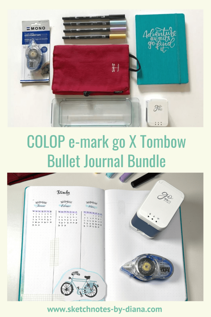 colop e-mark go bullet Journal Bundle mit Tombow