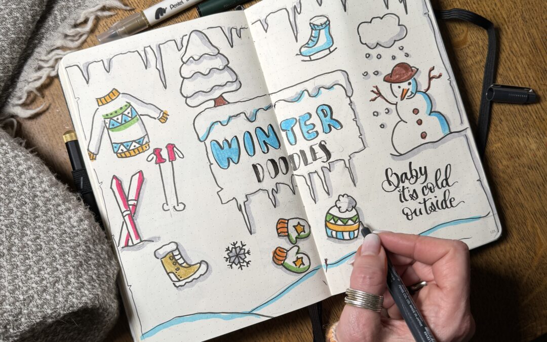 Winter Doodles und Sketchnotes für dein Bullet Journal