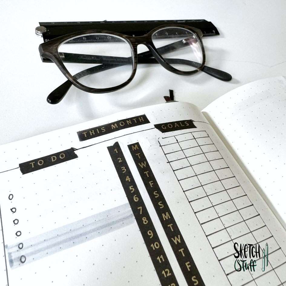 Bullet Journal Washi Tapes monthly log