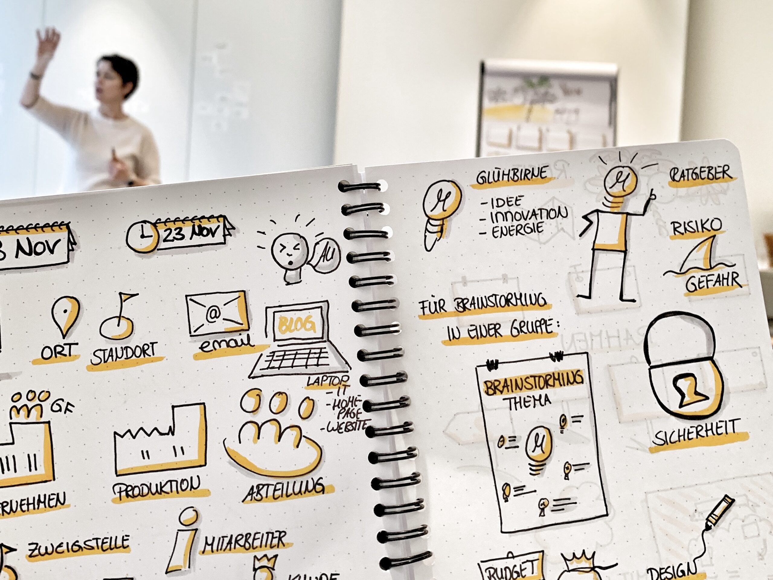 sketchnotes workshop mit diana soriat<br />
